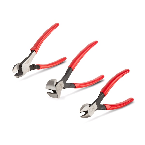 Cutting Pliers Set, 3-Piece (Diagonal, End, Cable Cutting)